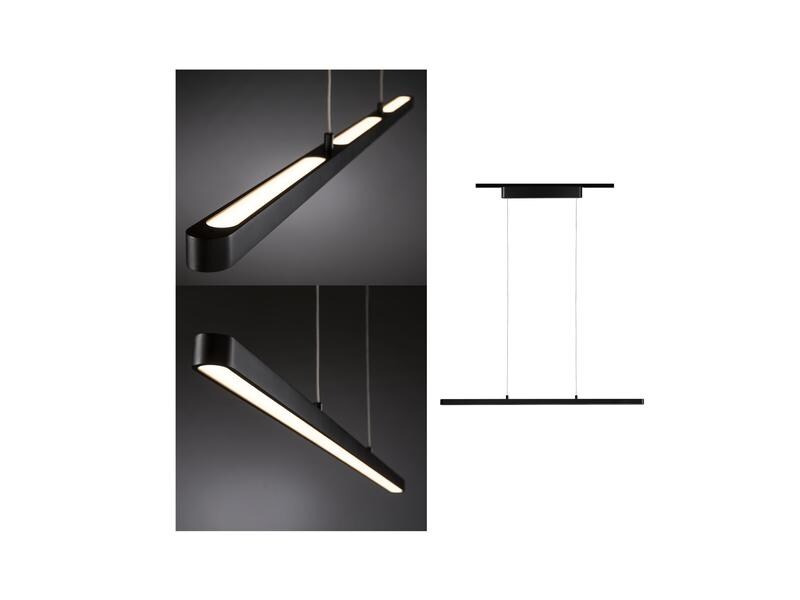 Paulmann LED Pendelleuchte URail Lento, 42 W, 2700 K, Schwarz