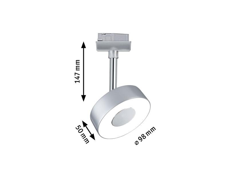 Paulmann LED Schienenspot URail Circle, 5.3 W, 2700 K, Chrom