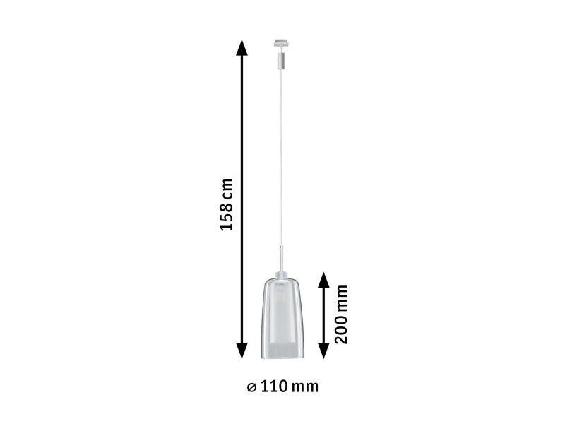 Paulmann Pendelleuchte URail Arido II, 1 x GU10, 5 W, Chrom