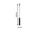 Paulmann Pendelleuchte URail Catalejo, 1 x GU10, 10 W, Schwarz