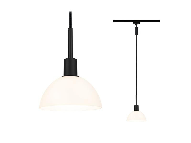 Paulmann Pendelleuchte URail Sarrasani, 1 x E14, 20 W, Schwarz/ Opal