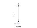 Paulmann Pendelleuchte URail Sarrasani, 1 x E14, 20 W, Schwarz/ Opal