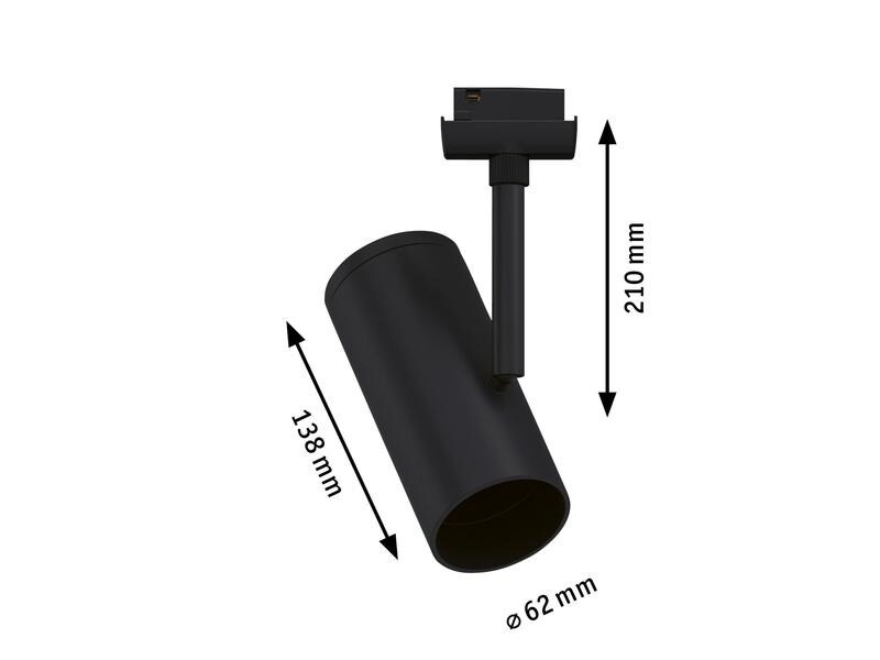 Paulmann Schienenspot URail Apol, 1 x E27, 50 W, Schwarz