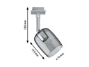 Paulmann Schienenspot URail Blossom, 1 x G9, 10 W, Chrom/ Rauchglas
