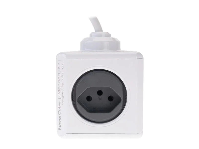 Allocacoc Tischsteckdosenleiste PowerCube Extended 4x T13, 3m mit USB