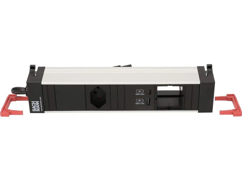 Bachmann Einbausteckerleiste CONFERENCE 1x T13, 1x USB A/C, 1x Custom
