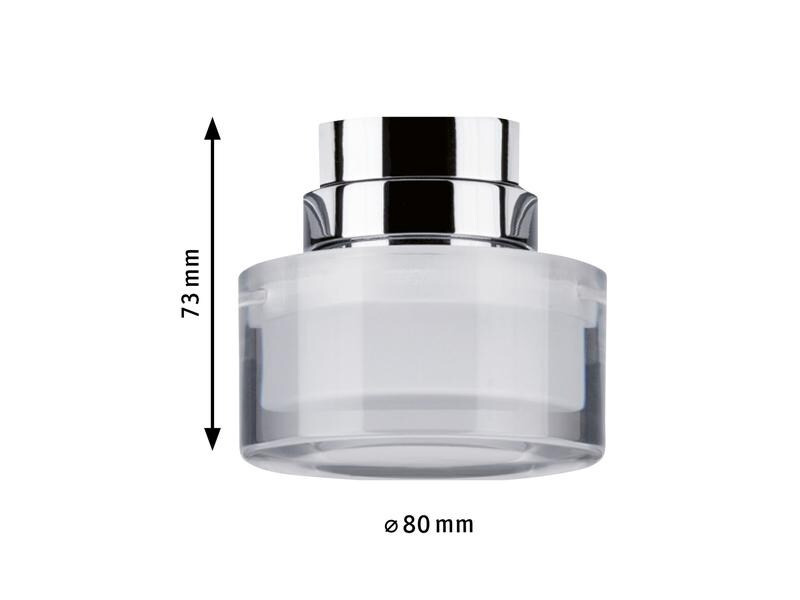 Paulmann LED Schienenspot URail Topa Dot, 5.2 W, 2700 K, Chrom/ Klar