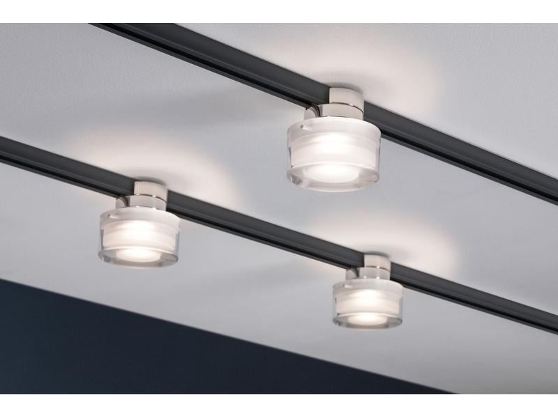 Paulmann LED Schienenspot URail Topa Dot, 5.2 W, 2700 K, Chrom/ Klar