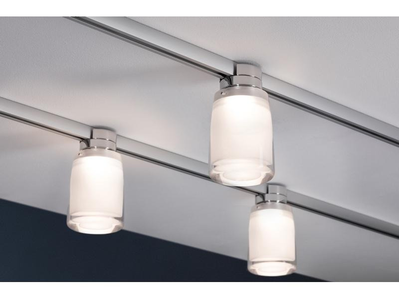 Paulmann LED Schienenspot URail Safira, 5.2 W, 2700 K, Chrom/Klar