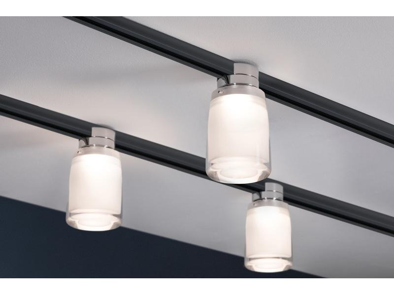 Paulmann LED Schienenspot URail Safira, 5.2 W, 2700 K, Chrom/Klar