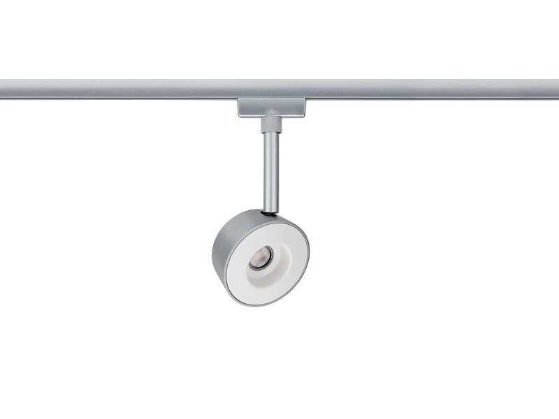 Paulmann LED Schienenspot URail Pellet, 4 W, 2700 K, Chrom/ Chrom
