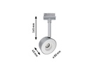 Paulmann LED Schienenspot URail Pellet, 4 W, 2700 K, Chrom/ Chrom