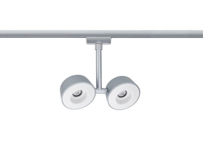 Paulmann LED Schienenspot Double Pellet, 2 x 6.7 W, 2700 K, Chrom