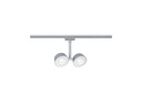Paulmann LED Schienenspot Double Pellet, 2 x 6.7 W, 2700 K, Chrom