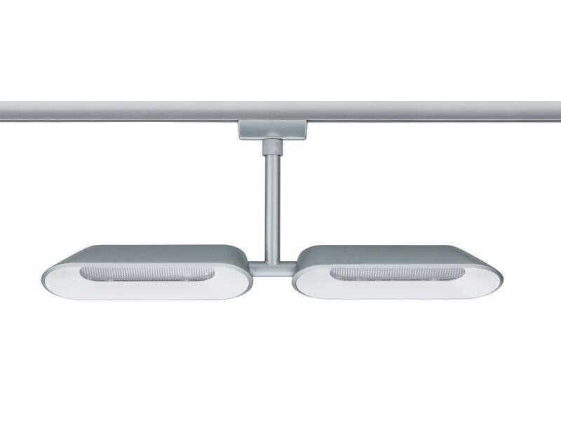 Paulmann LED Schienenspot URail Dipper, 2 x 8 W, 2700 K, Chrom/ Weiss