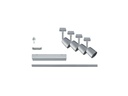 Paulmann Schienenspot URail Cover Set, 3 x GU10, 30 W, Chrom
