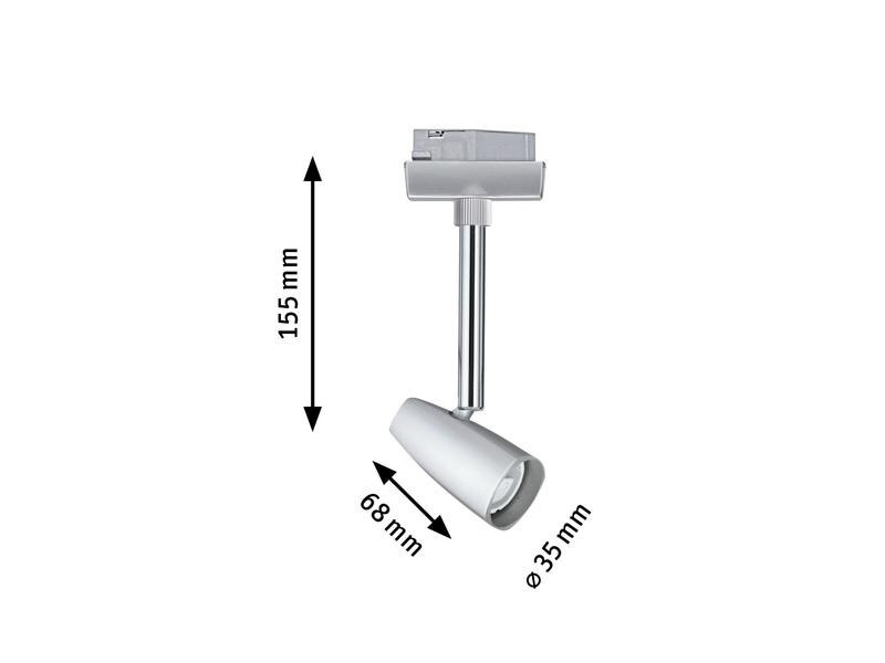 Paulmann Schienenspot URail Barelli, 1 x GU10, 10 W, Chrom