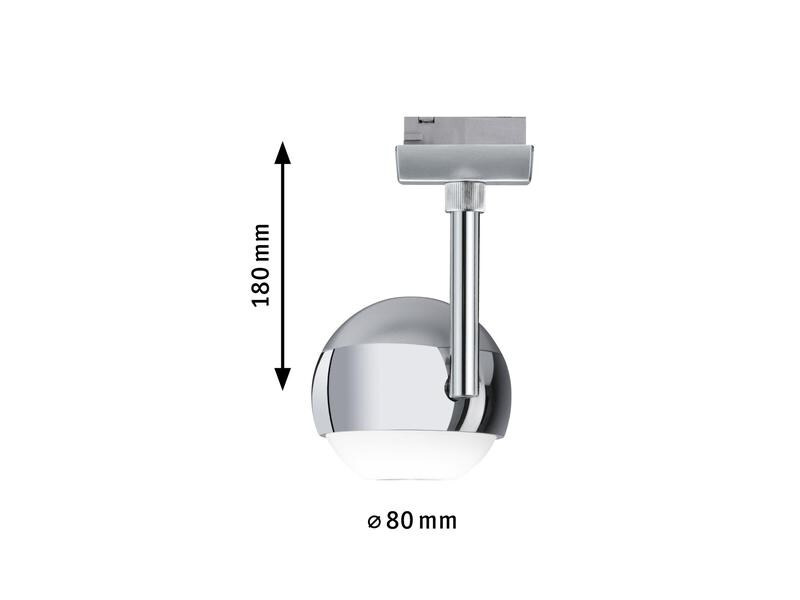 Paulmann LED Schienenspot URail Capsule II, 6 W, 2700 K, Chrom