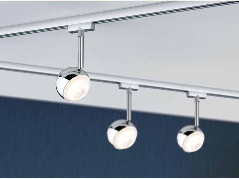 Paulmann LED Schienenspot URail Capsule II, 6 W, 2700 K, Chrom