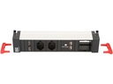 Bachmann Einbausteckerleiste POWER FRAME 2x T13, USB, Custom-ABD Leer