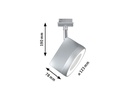 Paulmann LED Schienenspot URail Arena, 15 W, 2700 K, Chrom