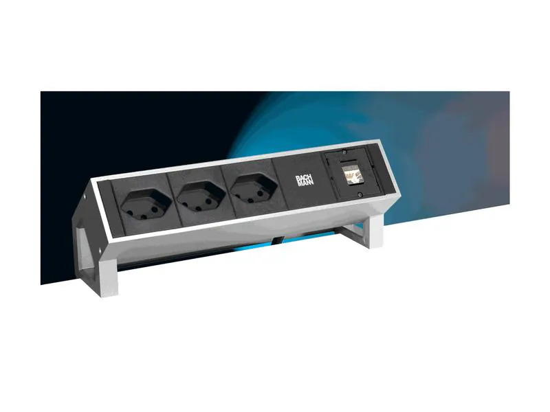 Bachmann Tischsteckdosenleiste DESK 2 3x T13, 1x ABD