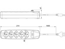 FURBER.power Steckdosenleiste 6x T13