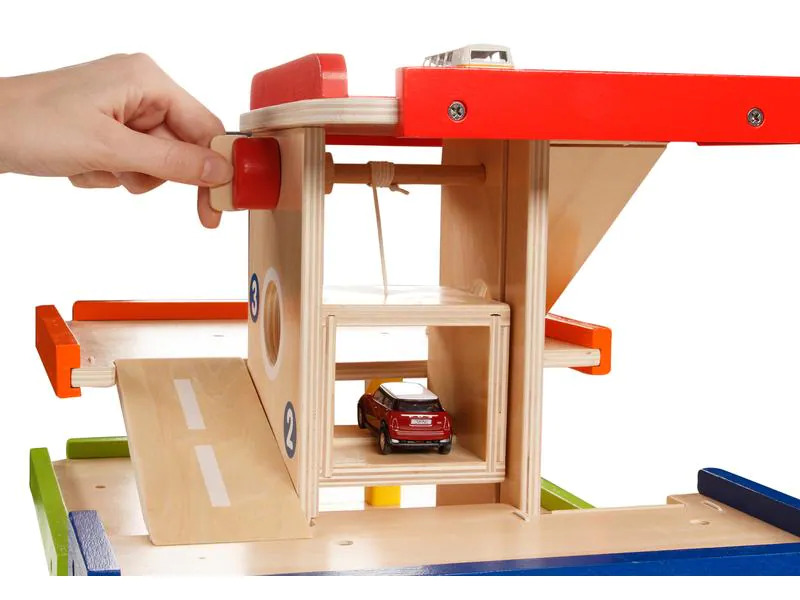 Goki Spielzeuggarage Parkhaus aus Holz