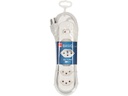 Max Hauri Steckdosenleiste Basic Line 5 x T13 Reset Schalter, Weiss