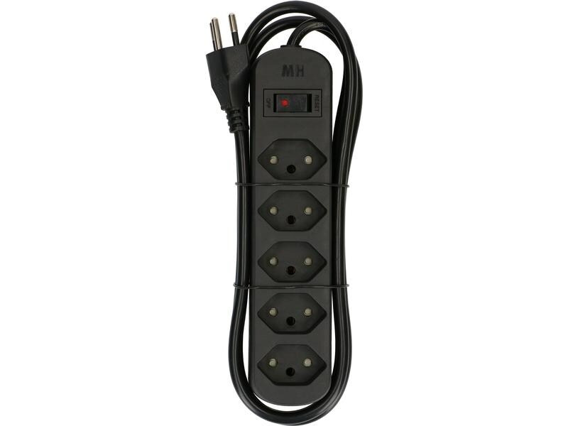 Max Hauri Steckdosenleiste Basic Line 5x T13 mit Reset Schalter