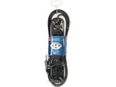 Max Hauri Steckdosenleiste Basic Line 6 x T13 Reset Schalter, Schwarz