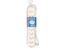 Max Hauri Steckdosenleiste Basic Line 7 x T13 Reset Schalter, Weiss
