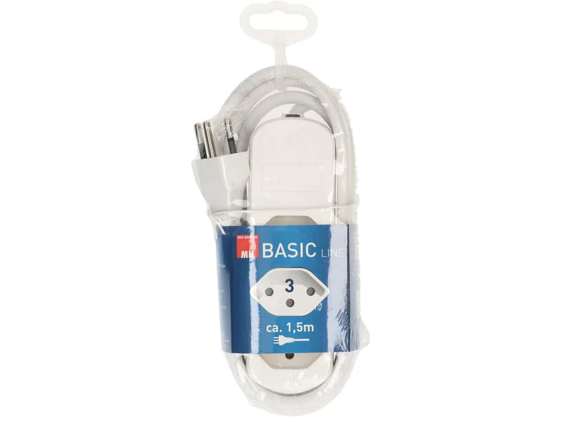 Max Hauri Steckdosenleiste Basic-Line 3xT13, 1.5 Meter