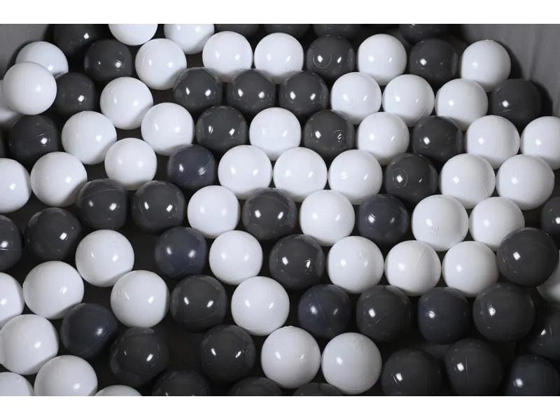 Knorrtoys Bällebad soft – grey 100 balls grey/white