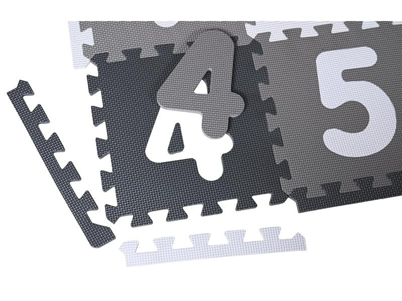 Knorrtoys Puzzlematte Alphabet + Zahlen grau-weiss