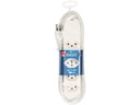 Max Hauri Steckdosenleiste Basic-Line 5xT13 Weiss, 1.5 Meter