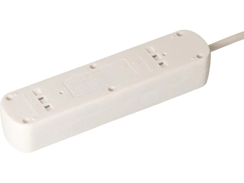 Max Hauri Steckdosenleiste Basic-Line 5xT13 Weiss, mit Schalter