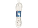Max Hauri Steckdosenleiste Basic-Line 7xT13 1.5 Meter, Weiss
