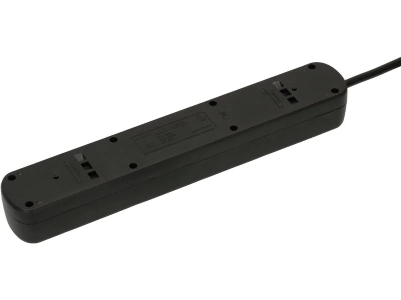 Max Hauri Steckdosenleiste Basic-Line 8xT13 Schwarz mit Schalter