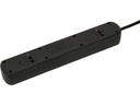 Max Hauri Steckdosenleiste Basic-Line 8xT13 Schwarz mit Schalter