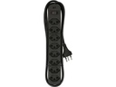 Max Hauri Steckdosenleiste Basic-Line 8xT13 Schwarz mit Schalter