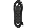 Max Hauri Steckdosenleiste Basic-Line, 5x T13, 5 m, Schwarz