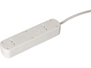 Max Hauri Steckdosenleiste Basic-Line, 5x T13, 5 m, Weiss