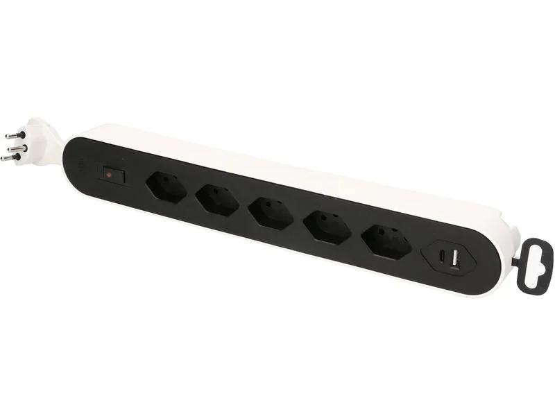 Max Hauri Steckdosenleiste Design Line  5x T13 USB A+C weiss