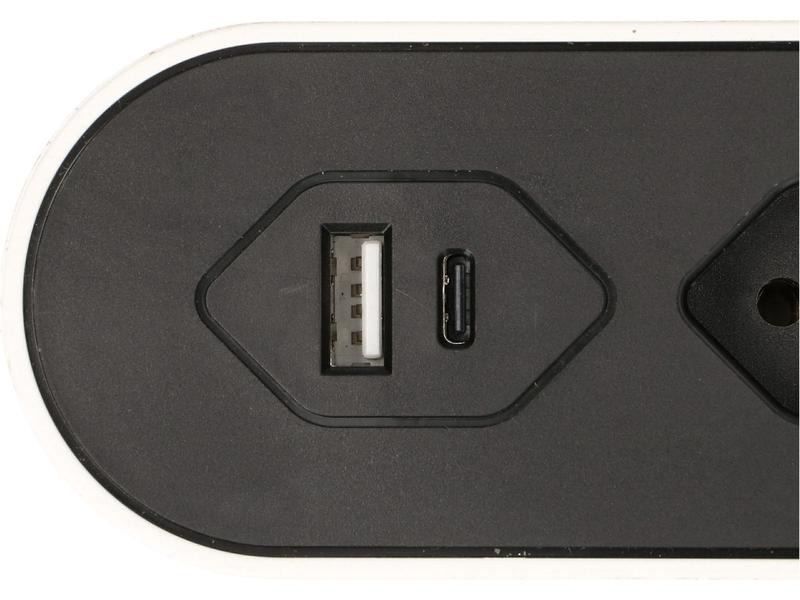 Max Hauri Steckdosenleiste Design Line  5x T13 USB A+C weiss