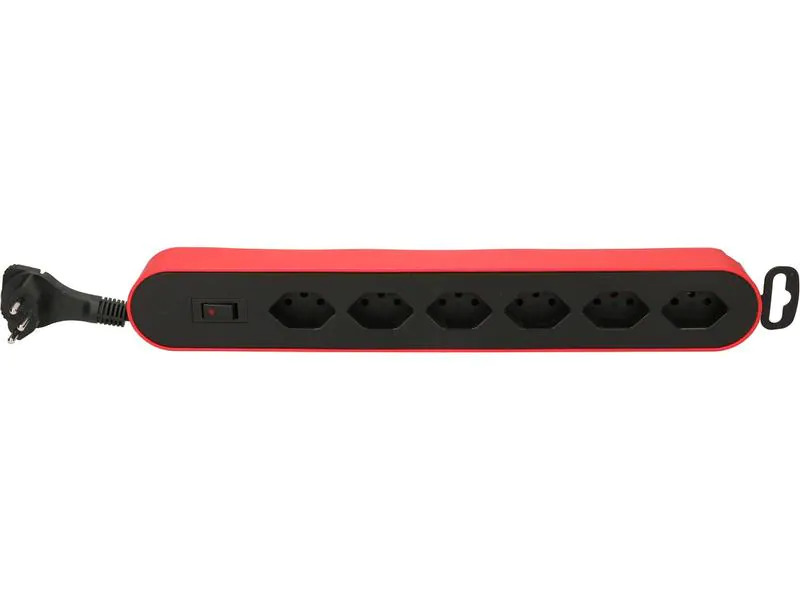 Max Hauri Steckdosenleiste Design Line  6x T13 rot