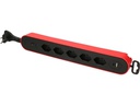 Max Hauri Steckdosenleiste Design Line 5x T13 USB A+C rot