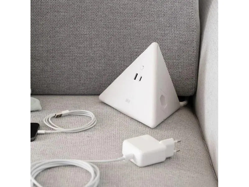Max Hauri Steckdosenleiste Pyramide, Weiss 2x T13, USB A+C 18W