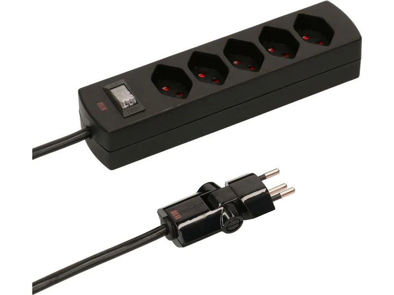 Max Hauri Steckdosenleiste Steckdosenleiste Safety-Line 5x T13 2 Stück