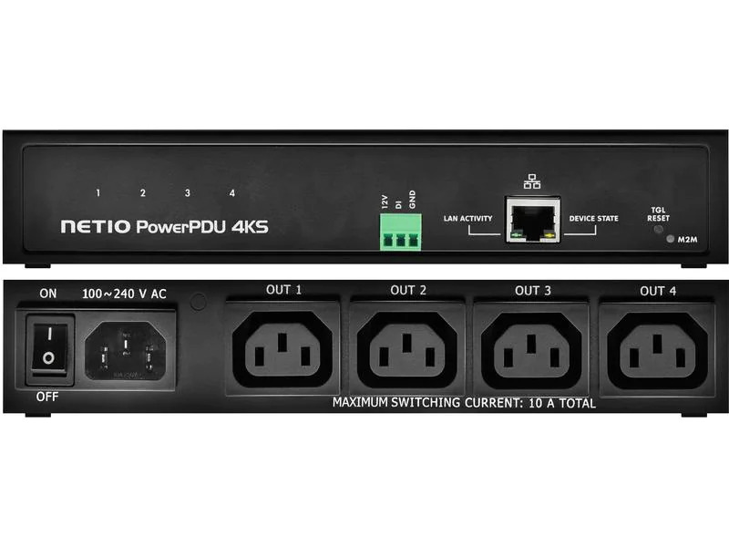 NETIO IP-Steckerleiste PowerPDU 4 CH 4x C13 mit Leistungsmessung